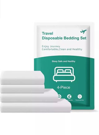 4 PCS Breathable And Lightweight Disposable Bed Sheet Set  Ultimate Travel Bedding Set With 1 Quilt Cover  1 Sheet  And 2 Pillowcases  Perfect For Travel  Business Trips  Spa  And Hotel Stays White - pzsku/Z1B34B7E7DA10FEF9010CZ/45/_/1728358461/6772ec0f-8d48-4523-b1ad-9af800b7e8c2