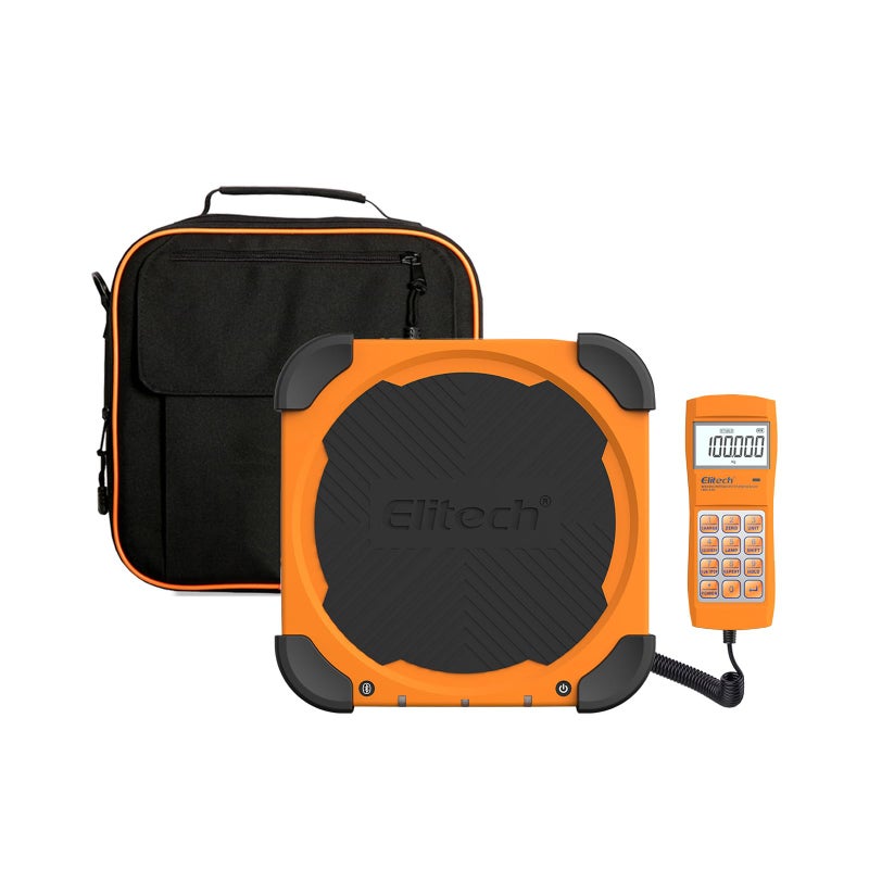 Elitech LMC200 Refrigerant Scale  220lb HVAC  Automotive Charging Scale for R134aR1234yf Freon Recovery with AntiCollision Design