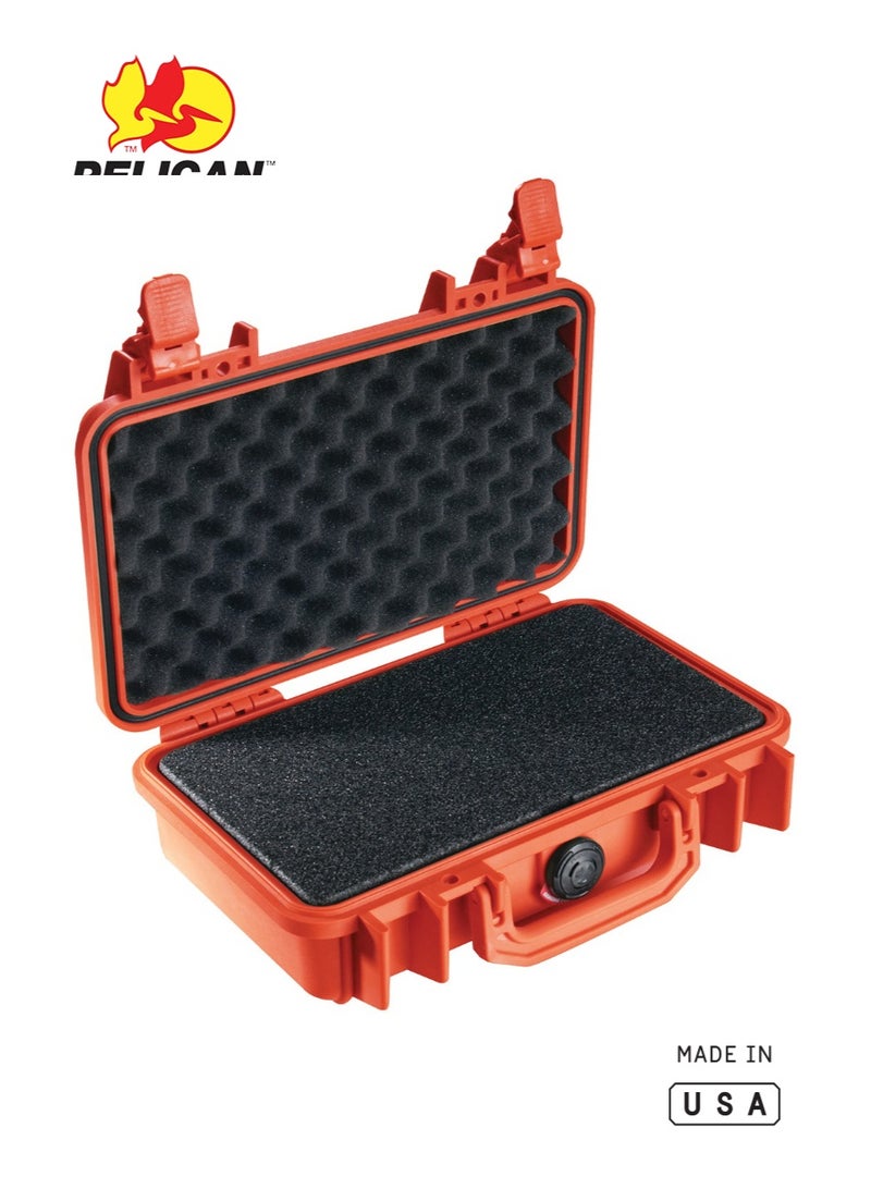 Pelican 1170 Protector Case with Foam, Orange, IP67 Waterproof Hard Case - Image 1
