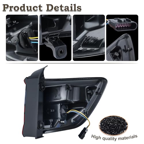 KAMDKI Left Driver Side Outer Tail Light LED Rear Lamp Compatible for 2014-2023 Dodge Durango With Bulbs 68155949AD 68272127AA - Image 4