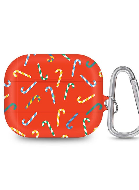 StylePods Case for Airpods 3rd Gen Case With Anti-Lost Keychain - Candy Canes