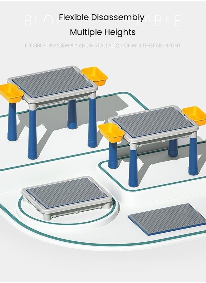 طاولة كتل بناء متعددة الأنشطة للأطفال، طقم كتل بناء تعليمي للأطفال، طاولة متعددة الأنشطة مع تخزين وكرسي، تتضمن 41 قطعة من كتل البناء، مناسبة للأطفال الرضع والبنات - pzsku/Z1B350D8687A05FC1E86BZ/45/_/1724753346/09ceb628-ffaa-4d9e-8b5d-e703603264d3
