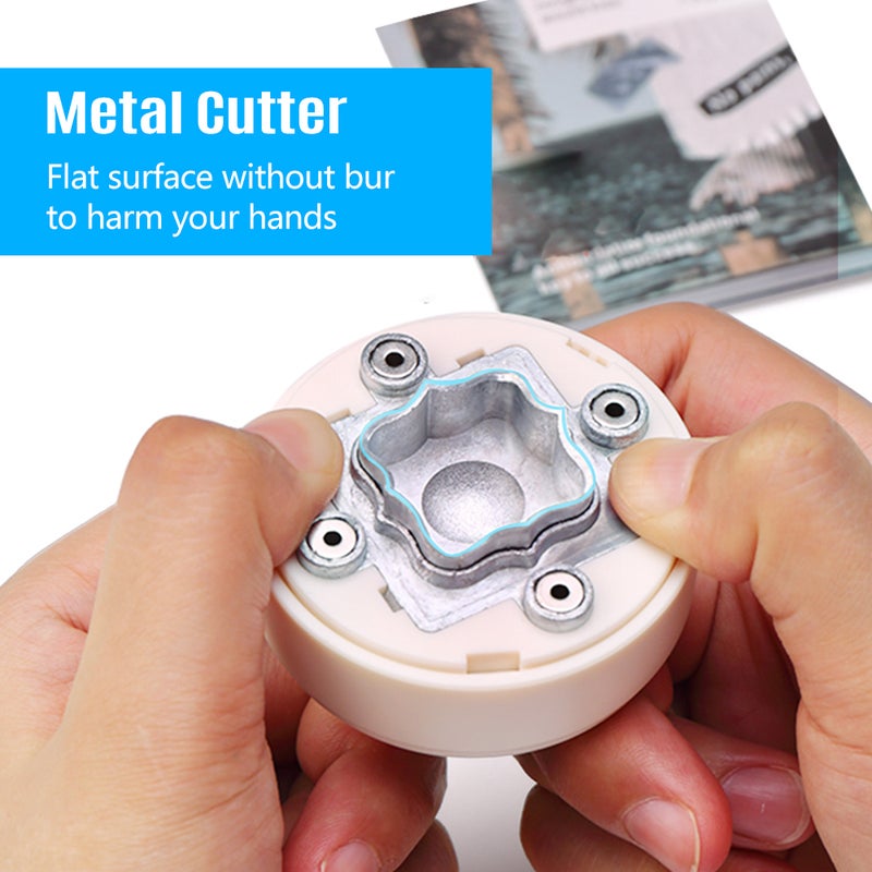 KW-triO Craft Hole Punch Handmade Scrapbook Paper Puncher Scrapbooking Maganetic Punches Crafting Designs for Office Supplies Card Making DIY Albums Photos - Image 2