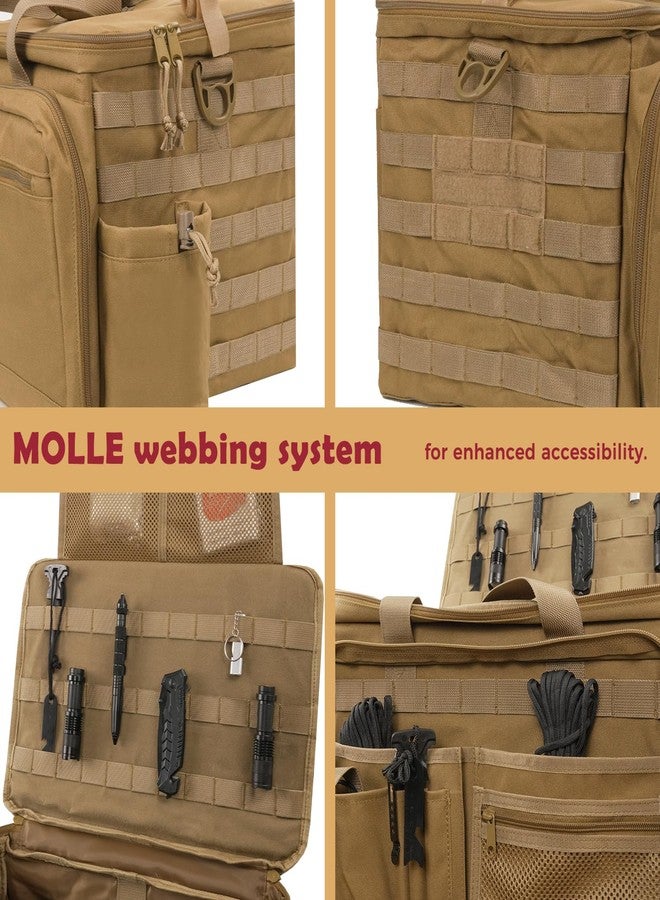 SCAVATA Patrol Bag Law Enforcement, Police Gear Car Front Seat Vehicle Organizer Bags with MOLLE System (Khaki) - Image 4
