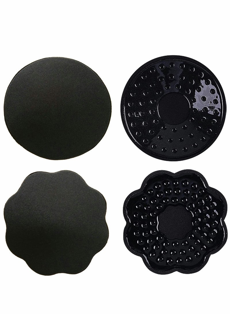 Silicone Adhesive Push Up Bras for Women, Invisible Strapless Backless Lift Up Bra, 2 Pairs - Image 1