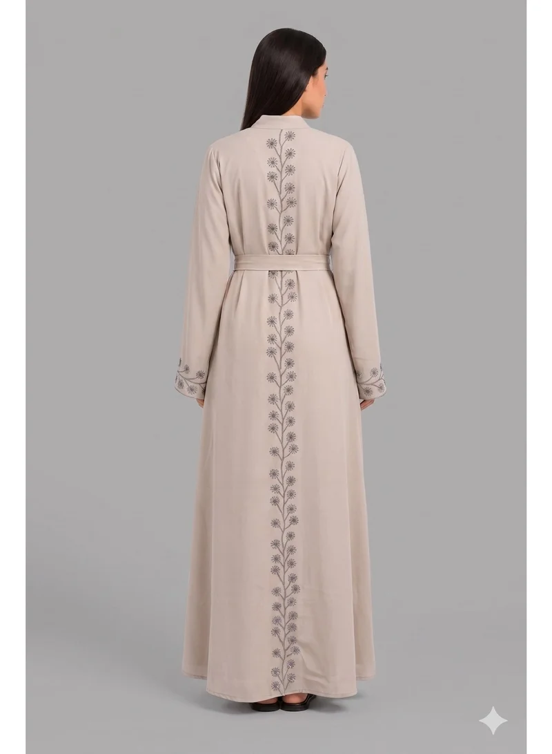 عباءات ريم Women's Embroidered Abaya with Matching Sheila