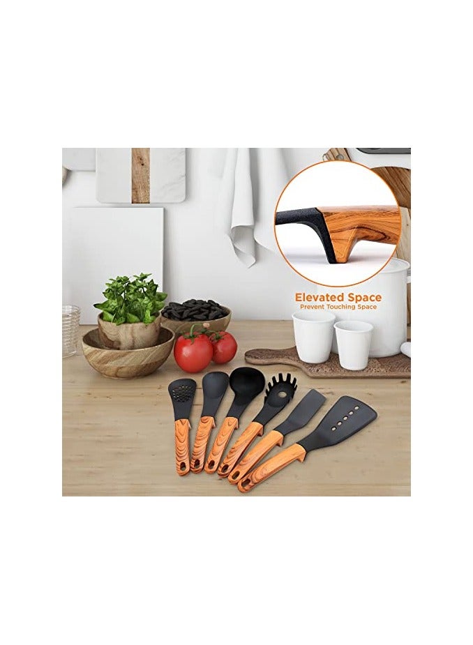 erorex 12 PCS Silicone Kitchen Cooking Utensils Set, Heat-Resistant Utensil Including 5 Plus Measuring Spoons with Premium Handles for Cooking and Baking, Non-Stick Spatula Kitchen Cookware Set - Image 2