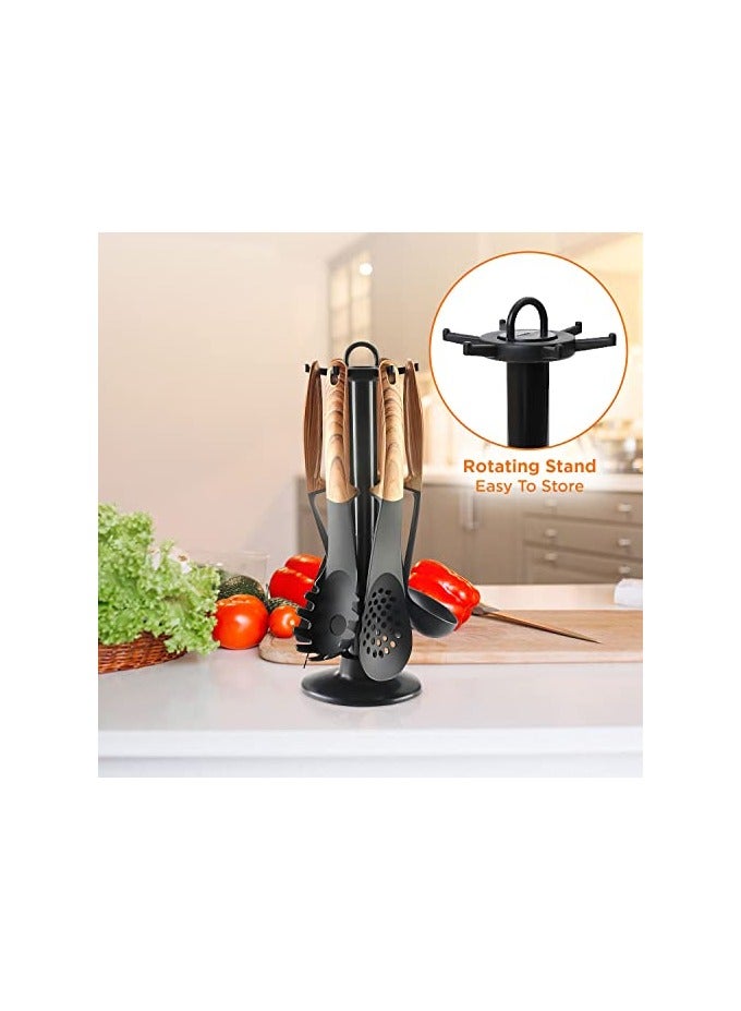 erorex 12 PCS Silicone Kitchen Cooking Utensils Set, Heat-Resistant Utensil Including 5 Plus Measuring Spoons with Premium Handles for Cooking and Baking, Non-Stick Spatula Kitchen Cookware Set - Image 4