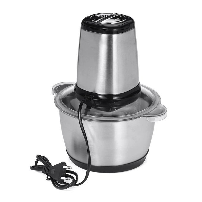 STAINLESS STEEL 400W ELECTRIC MEAT GRINDERS WITH BOWL FOR HEAVY KITCHEN FOOD CHOPPER MEAT VEGETABLES ONION SLICER GARLIC SLICER DICER FOOD PROCESSOR 3L