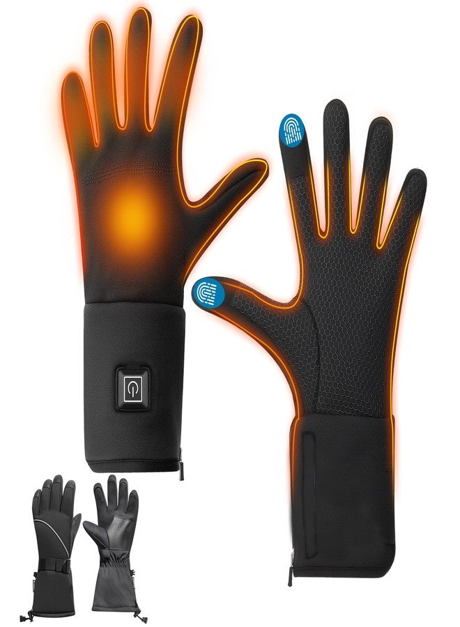 BNZ Heated Gloves for Men Women, Rechargeable Heated Gloves for Winter Sports Snow Biking Riding Skiing Cycling Hunting Snowboarding, Touchscreen Function, L, 2 Pairs - Image 1