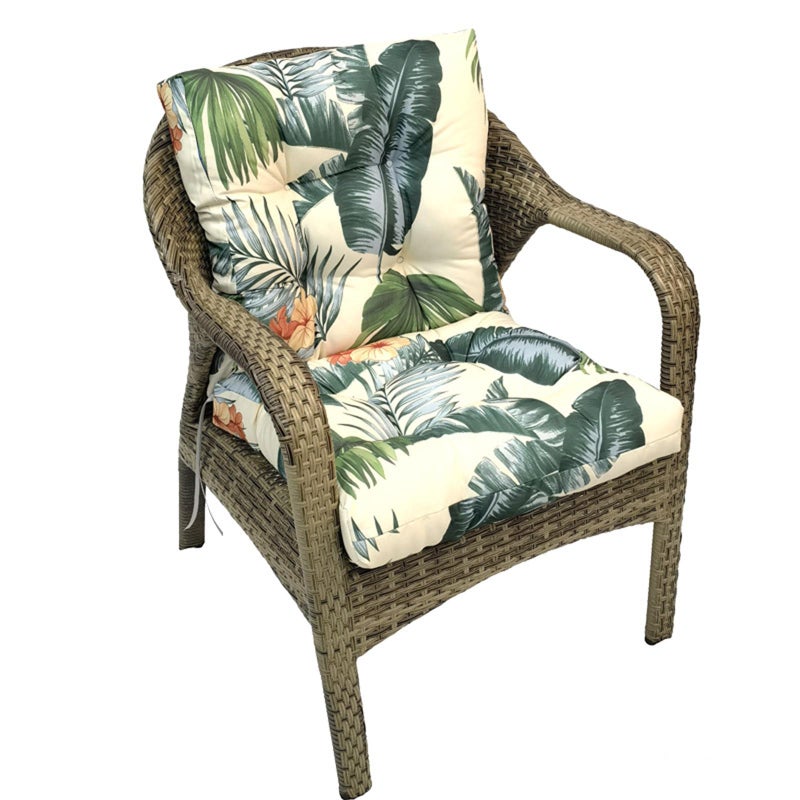 Eoieov Wicker Chair Cushions for Outdoor Furniture,Outdoor Rocking Chair Cushions High Back, Water-Proof Thick Patio Chair Pads for Indoor and Outdoor 41.7"*20.8"*3", Hawaii - Image 1