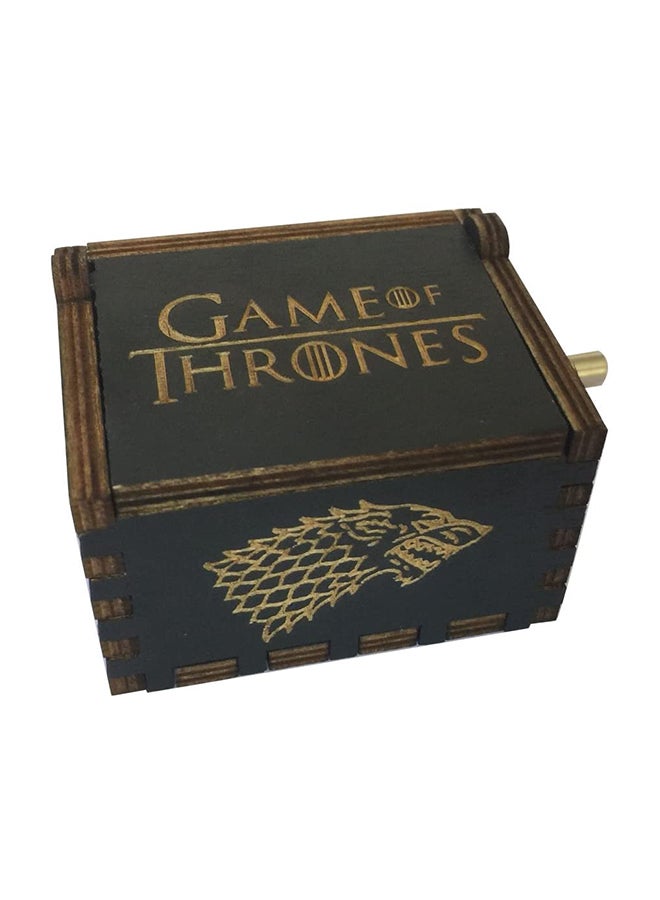 يوتانج صندوق موسيقى خشبي مزود بذراع تدوير يدوي بتصميم مستوحى من مسلسل Game Of Thrones - Image 4