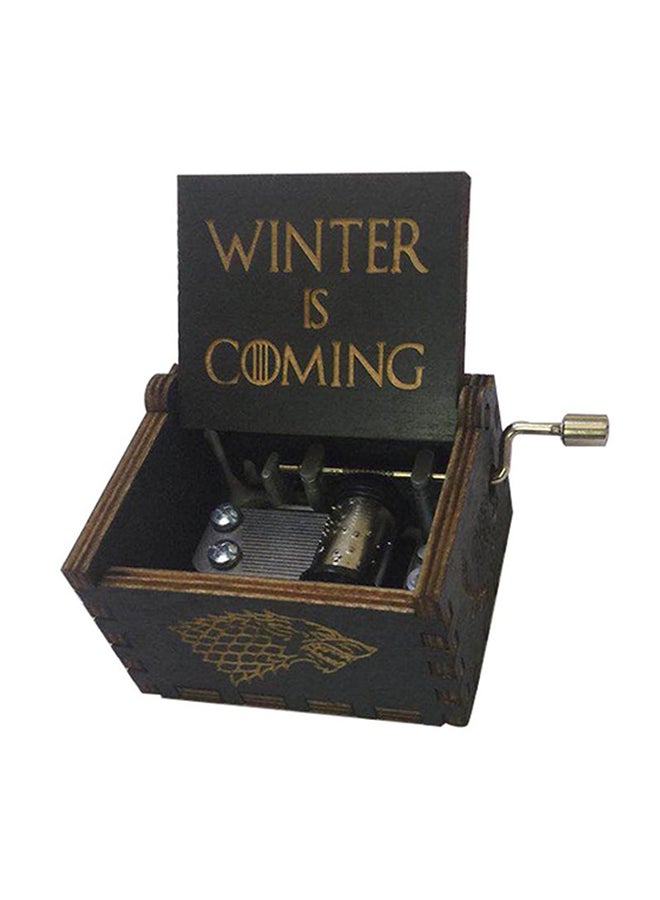 يوتانج صندوق موسيقى خشبي مزود بذراع تدوير يدوي بتصميم مستوحى من مسلسل Game Of Thrones - Image 1