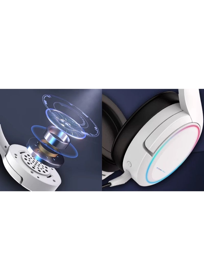 X6 Pro Gaming Headset for Xbox One, PS4, PC, Controller, Noise Cancelling Over Ear Headphones with Mic, LED Light Bass Surround Soft Memory Earmuffs for PS2 Mac