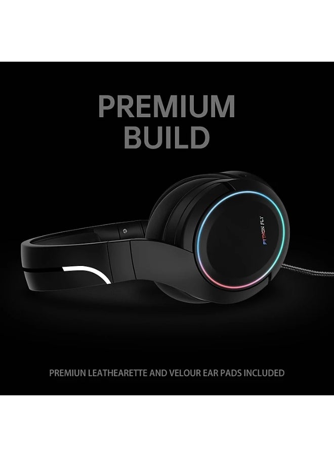 X6 Pro Gaming Headset for Xbox One, PS4, PC, Controller, Noise Cancelling Over Ear Headphones with Mic, LED Light Bass Surround Soft Memory Earmuffs for PS2 Mac
