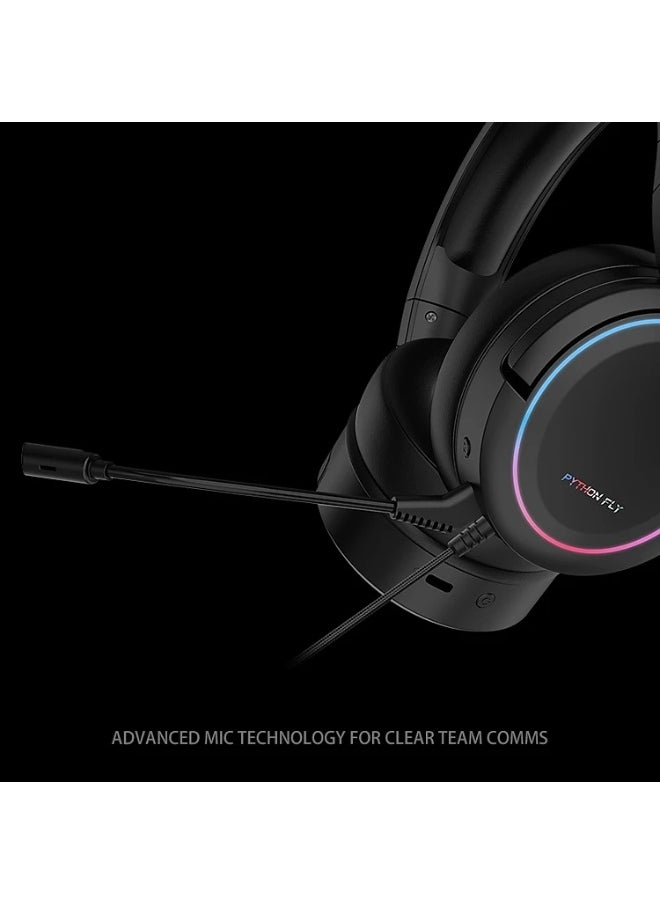 X6 Pro Gaming Headset for Xbox One, PS4, PC, Controller, Noise Cancelling Over Ear Headphones with Mic, LED Light Bass Surround Soft Memory Earmuffs for PS2 Mac