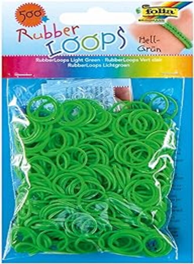 RUBBER LOOPS bands, 500 pcs, light green