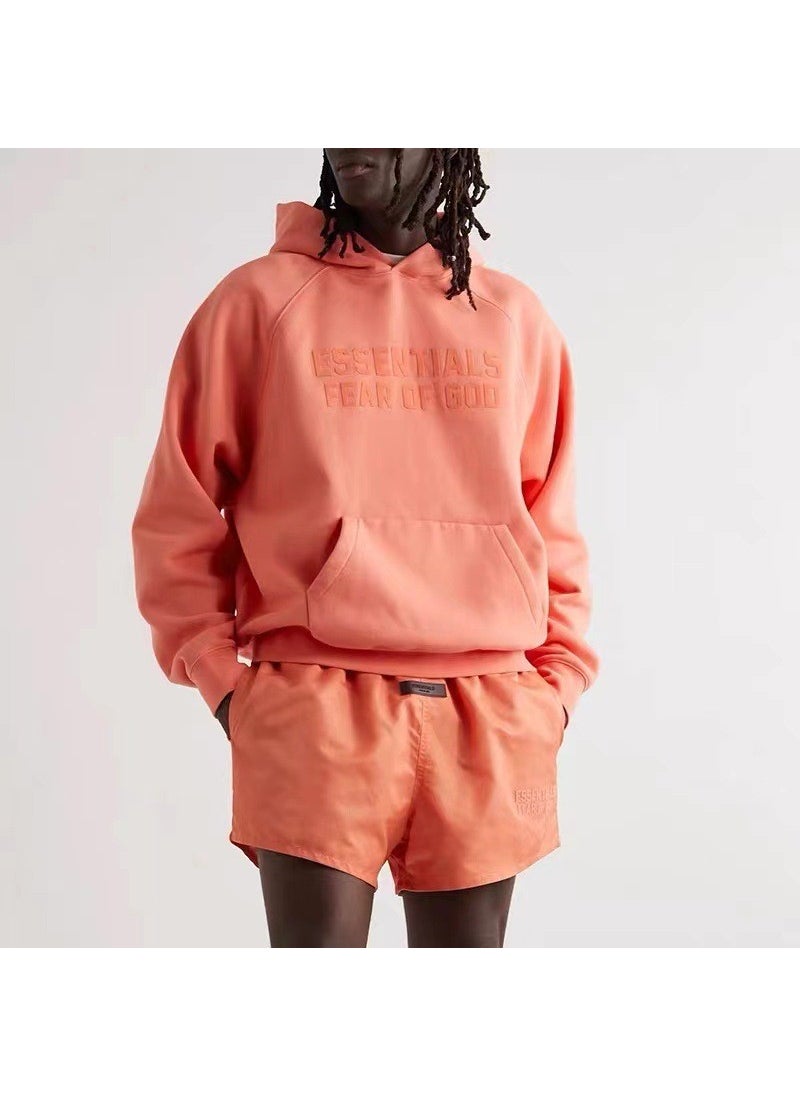 Generic - Season 8 FOG Essentials Velour Hoodie Unisex Coral red - Image 1