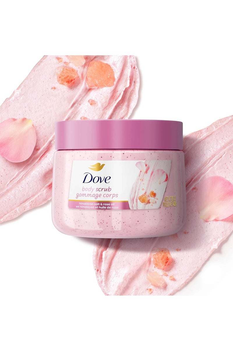 Dove Body Scrub Himalayan Salt & Rose Oil 425g - Image 2