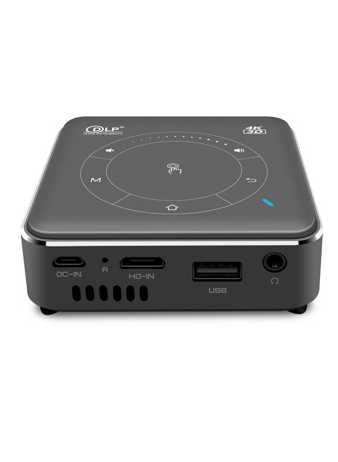 DLP Mini DLP Portable Intelligent Micro Projector with Android 9.0 System, WiFi Bluetooth Wireless Projector Built In Battery,Portable 3D 4K HD Co-screen Projector Includes Tripod& Remote Control - Image 4