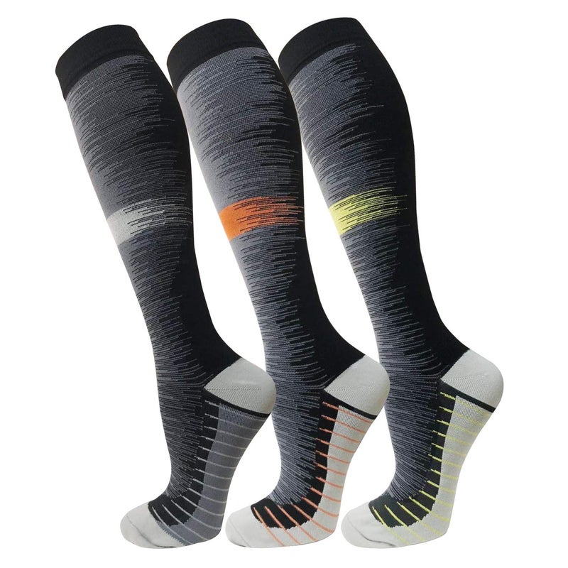 FuelMeFoot 3 Pack Copper Compression Socks - Compression Socks Women & Men Circulation - Best for Medical,Running,Athletic - Image 1