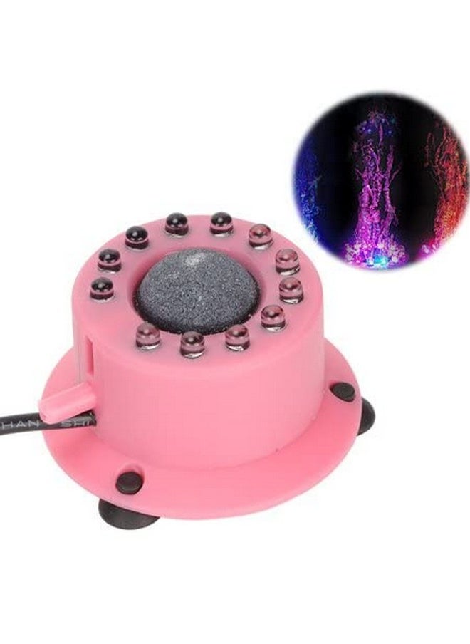 VAYINATO - Aquarium Mini Colourfull Bubble Lamp (Pink) With Airstone And Undernwater Multi Colour Led Light For Fiah Tank Decoration (With Free 2 Meter Airtube) By Petzlifeworld - Image 1