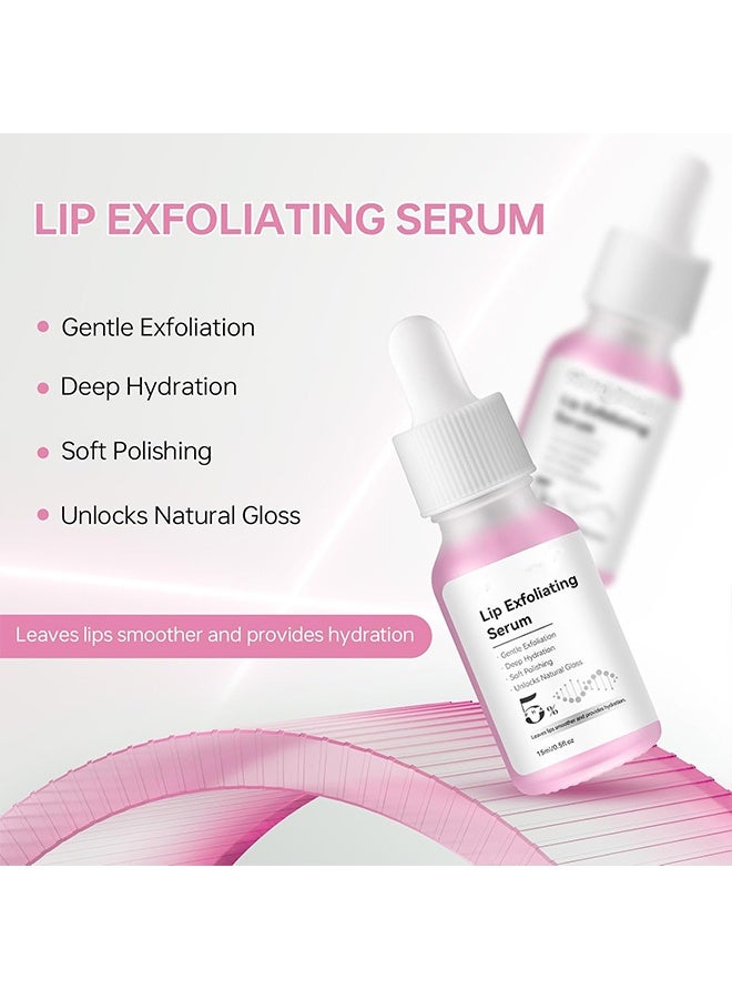 EELHOE Lip Exfoliating Serum,5% PHA Exfoliating Lip Serum, Overnight Leave-On Moisturizer for Dry Cracked Flaky Dark Lips, Vegan Cruelty-Free Hydrating Exfoliator Primer for Smooth Soft Plump Lips,15ml - Image 4