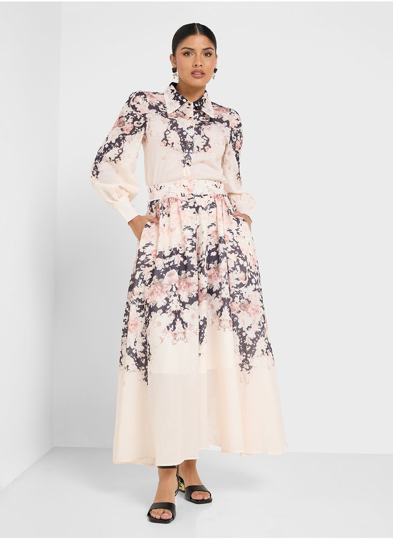 ELLA Printed Top & Skirt Set  - Image 5