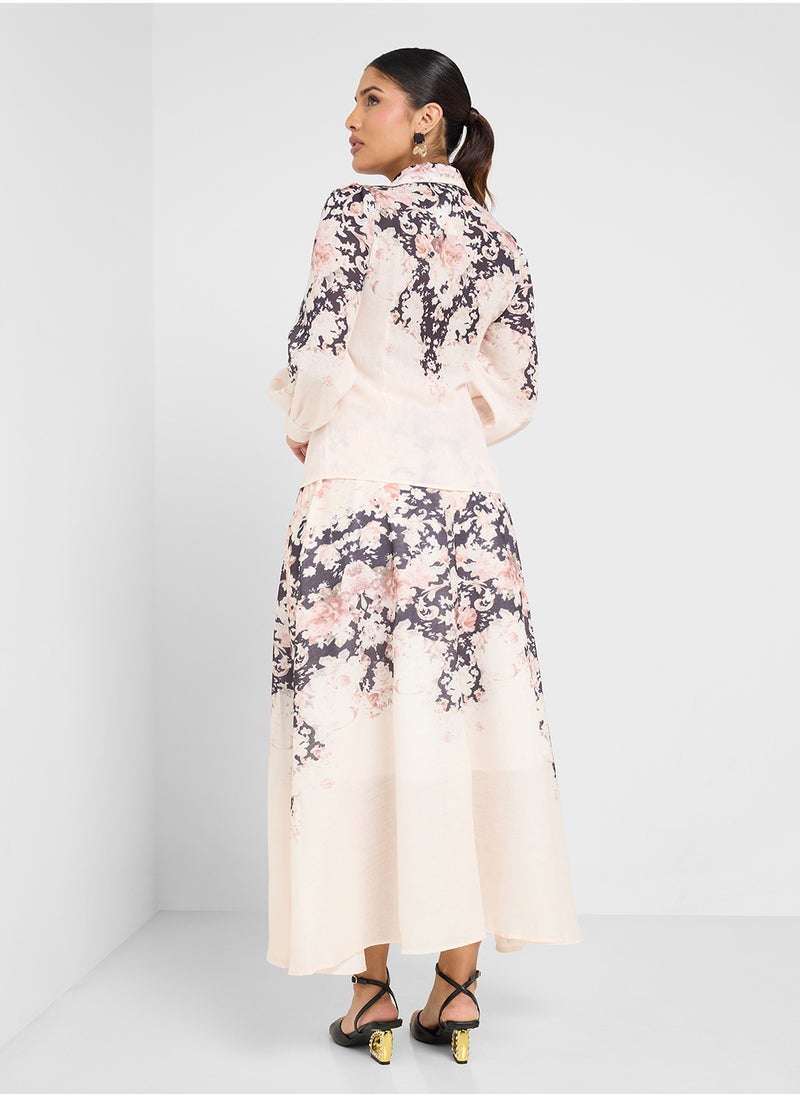ELLA Printed Top & Skirt Set  - Image 2
