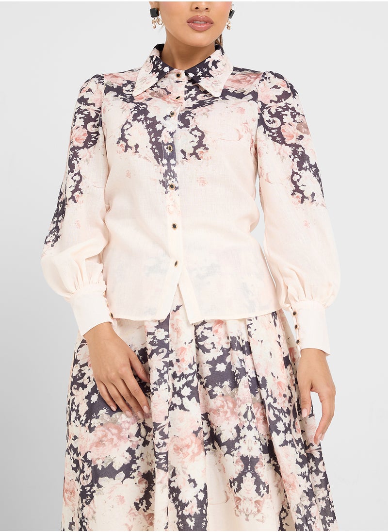 ELLA Printed Top & Skirt Set  - Image 3