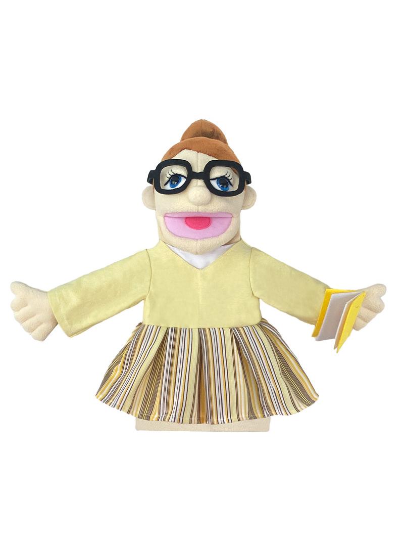 general 1 Pcs Teacher Occupation Professional Figurine Role Playing Parent-Child Interaction Toy Family Companionship Plush Doll Figurine Toy Hand Puppet - Image 1