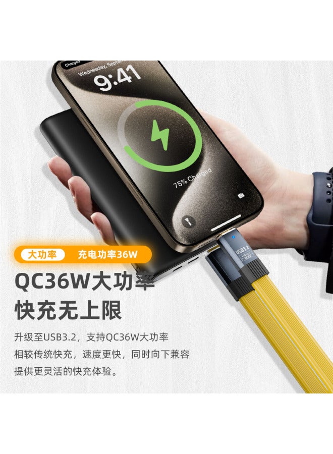 Mobile Phone Data Cable Usb3.2 Soft Flat Cable 10gb Type-c Tablet/laptop Fast Charging Data Cable - Image 3