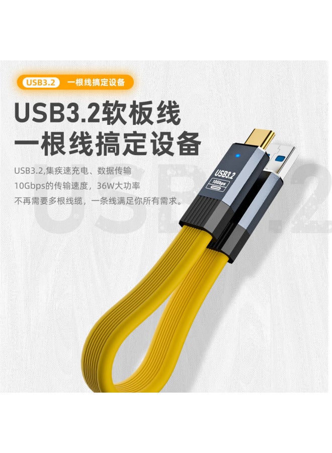 Mobile Phone Data Cable Usb3.2 Soft Flat Cable 10gb Type-c Tablet/laptop Fast Charging Data Cable - Image 2