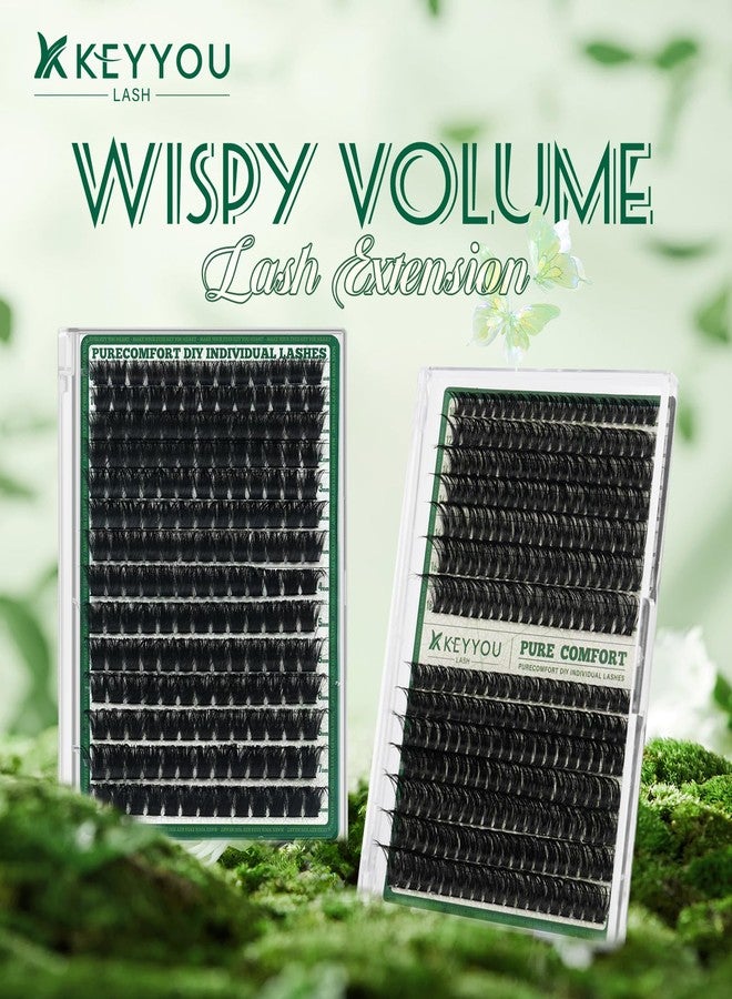 KEYYOU Lash Clusters 320Pcs Eyelash Clusters 60D D Curl 9-18MIX Clusters Lashes Thick Super Soft Wispy DIY Eyelash Extension at Home(60D-D,9-18MIX) - Image 5