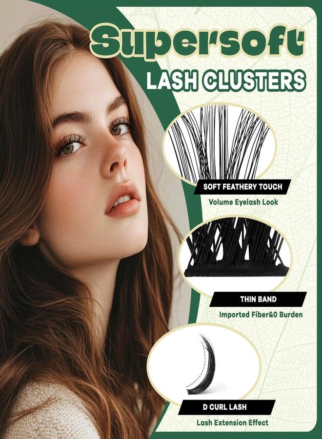 KEYYOU Lash Clusters 320Pcs Eyelash Clusters 60D D Curl 9-18MIX Clusters Lashes Thick Super Soft Wispy DIY Eyelash Extension at Home(60D-D,9-18MIX) - Image 3