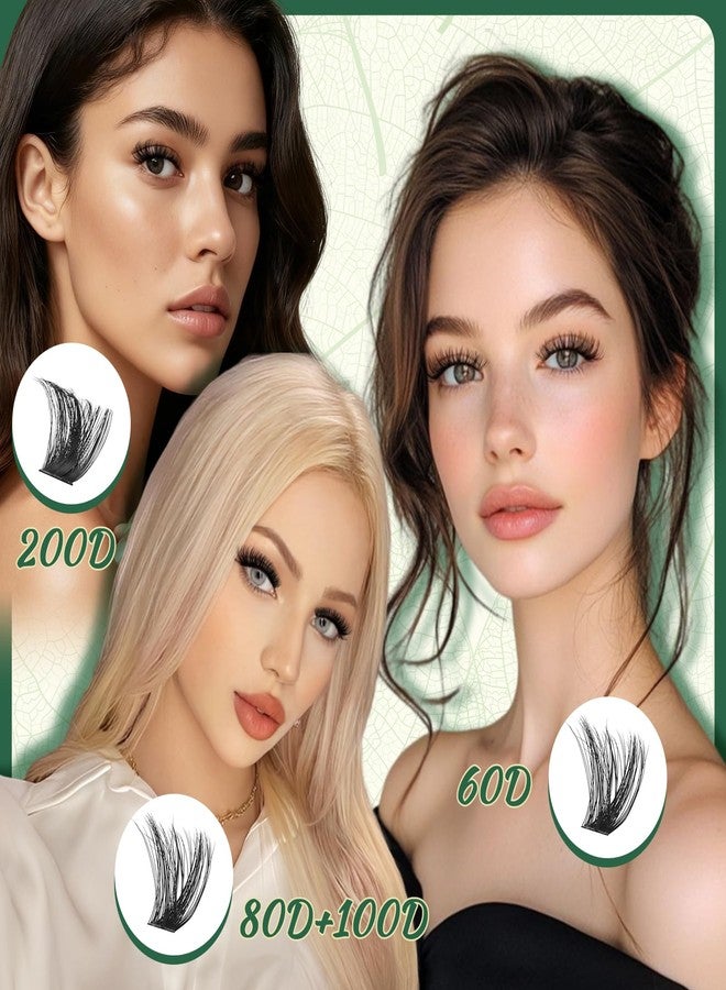 KEYYOU Lash Clusters 320Pcs Eyelash Clusters 60D D Curl 9-18MIX Clusters Lashes Thick Super Soft Wispy DIY Eyelash Extension at Home(60D-D,9-18MIX) - Image 2