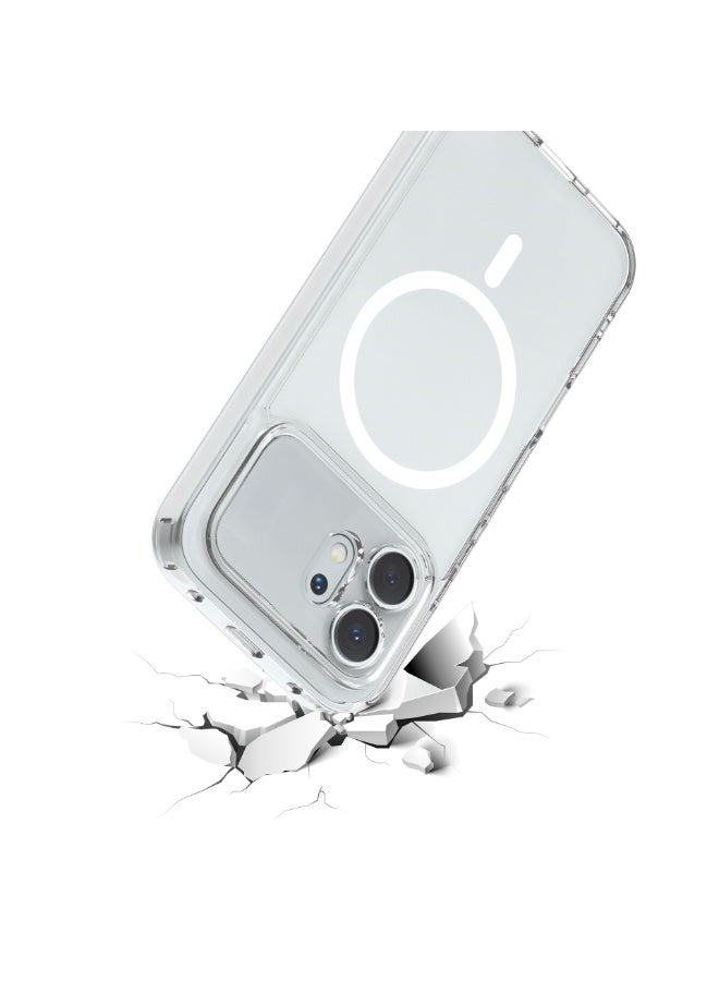 Yunpy Magnetic Clear Case for Honor 600, Shockproof Anti-Scratch Transparent Phone Cover with Built-in MagSafe Ring - Image 3