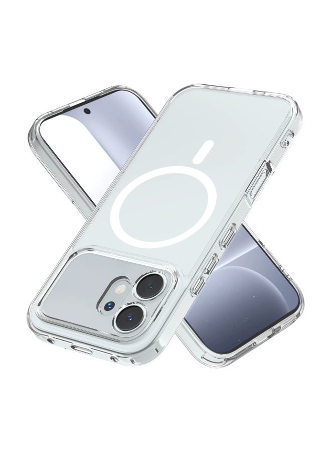 Yunpy Magnetic Clear Case for Honor 600, Shockproof Anti-Scratch Transparent Phone Cover with Built-in MagSafe Ring - Image 5