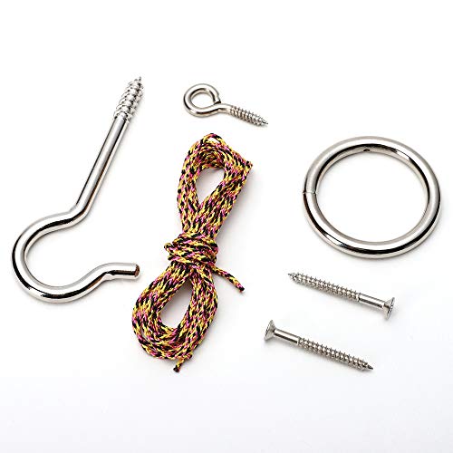 IParts Hook and Ring Swing DIY Kit Heavy-Duty Hardware and String Ring Toss Game Indoor – Outdoor（Set-up Instruction Included） - Image 4