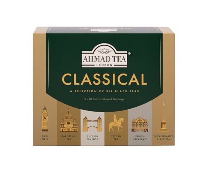 Ahmad Tea Black Tea, Classic Selection Pack Teabags, 60 Foil Teabags Caffeinated, Decaffeinated, & Sugar-Free - Image 4