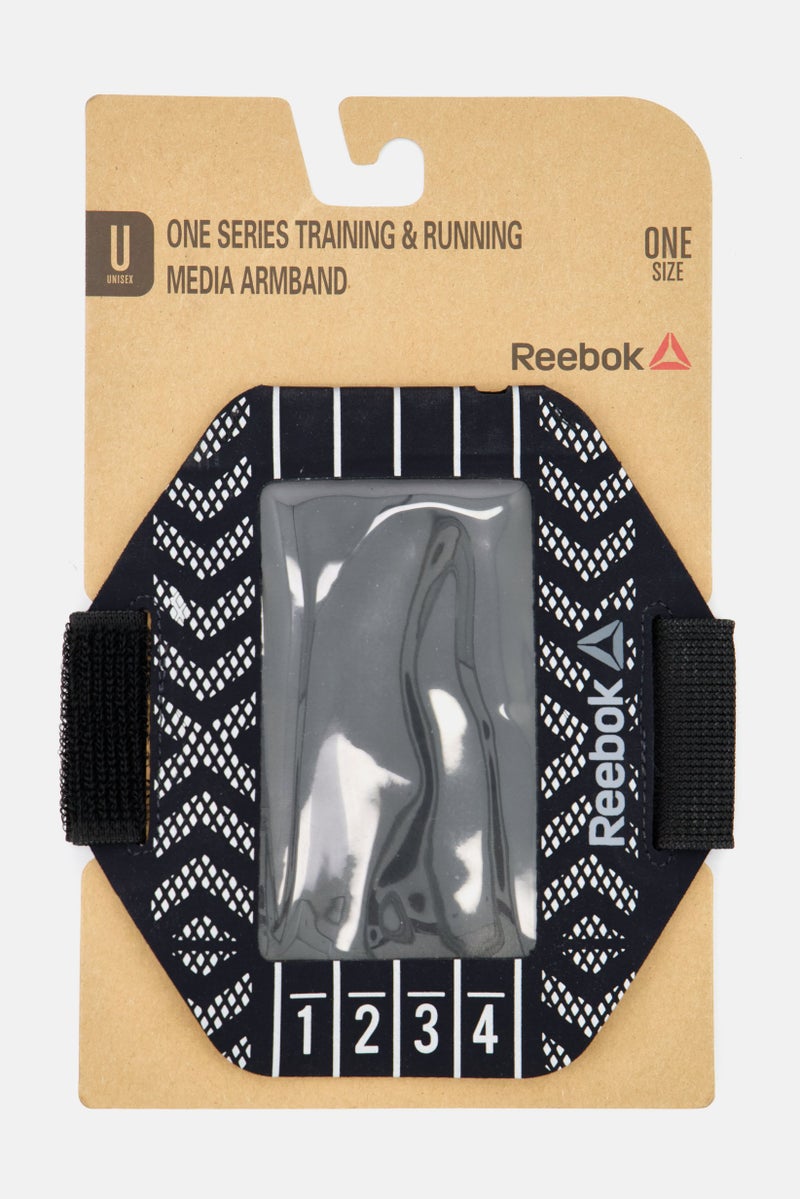 Reebok سوار ذراع MP3 للرجال بشعار العلامة التجارية، أسود - Image 1