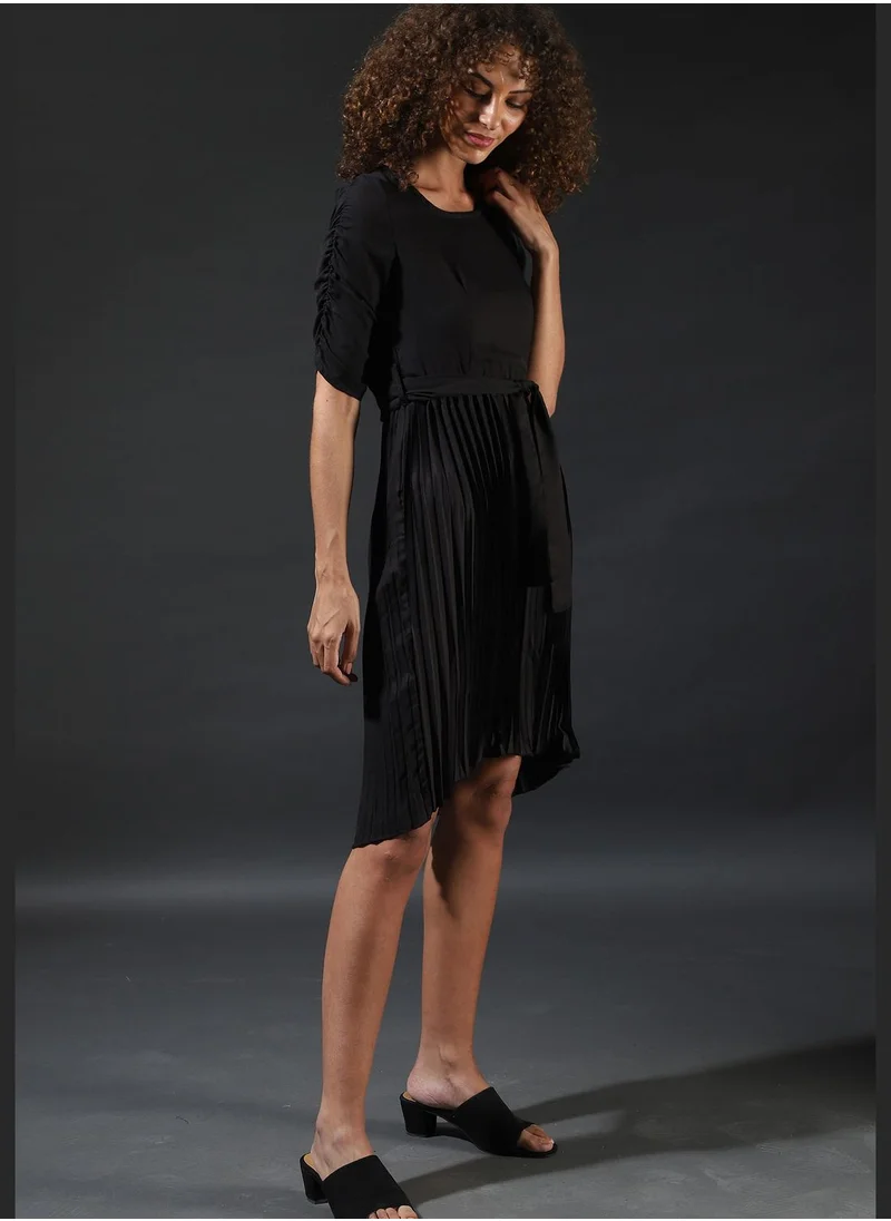 Campus Sutra Pleated Mini Dress