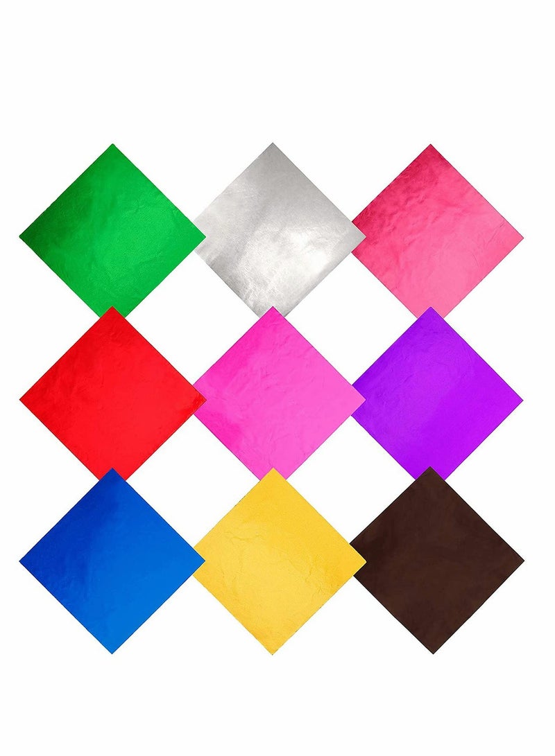 Chocolate Candy Wrappers Sweets Foil Wrappers DIY Package Candy Paper Wrapping Papers Aluminum Tinfoil Packaging for DIY Candy Packaging Decoration - Image 1