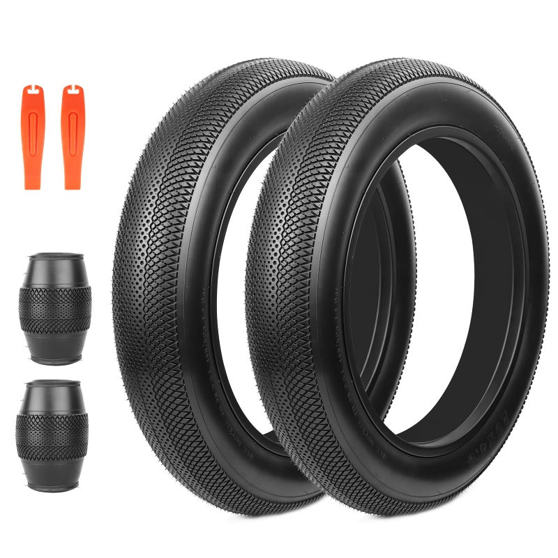 Balinge E-Bike 20x4.0 Fat Tire 20 x 4 Fat Tire 2 Pack Heavy Duty High-Performance Wear-Resistant Mountain Snow Bike Tire, E-Bike Tires 20x4, 20x4 Tire, Blackï¼Œ2Tires - Image 1