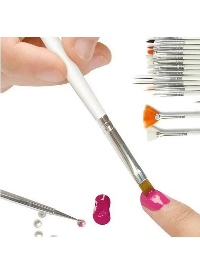 ORiTi Nail Art Gel Design Pen Painting Polish Brush Dotting Drawing Tools Set - Image 3