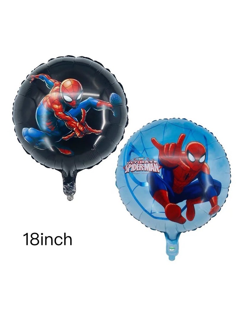 5pcs /set cartoon character anime balloon set for party supply cartoon spiderman themed birthday party decoration aluminum foil balloon set - Image 2