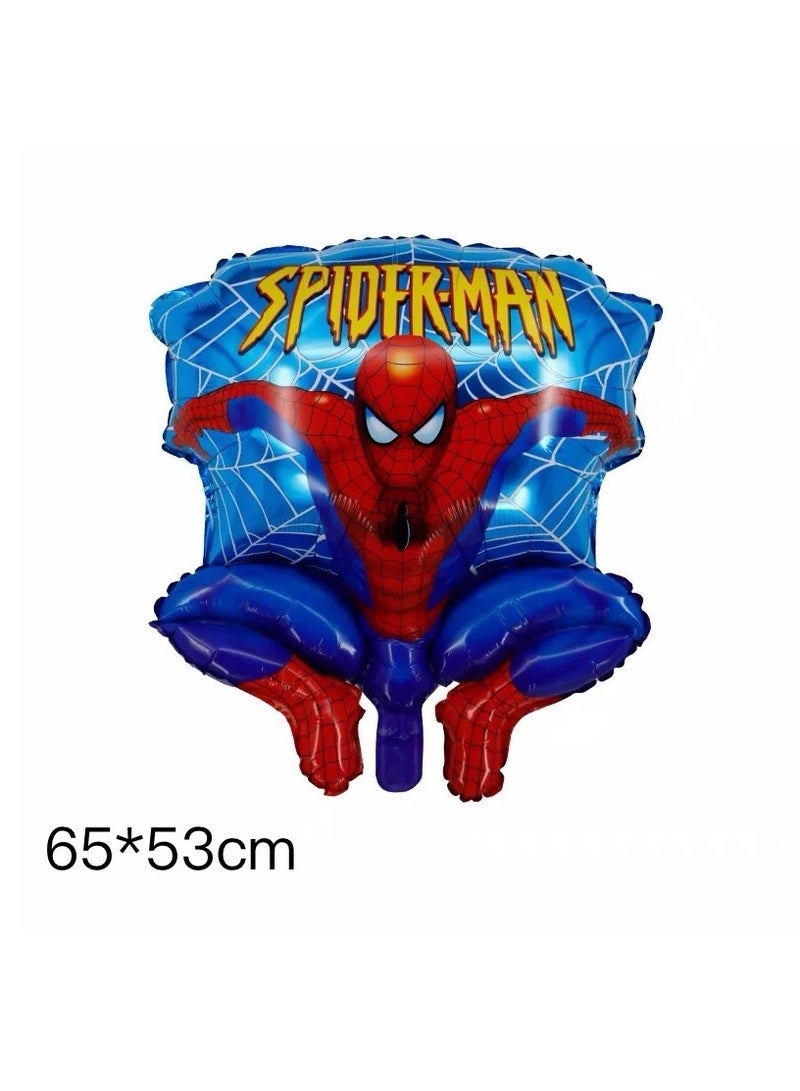 5pcs /set cartoon character anime balloon set for party supply cartoon spiderman themed birthday party decoration aluminum foil balloon set - Image 3