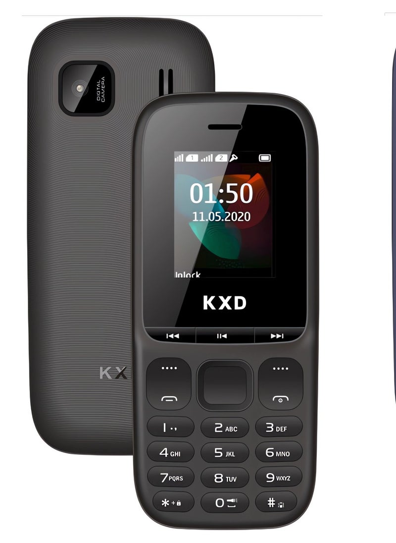 KXD - M21 Dual Sim, 1.77 inches, 2500mAh Battery, 2G - Black - Image 1