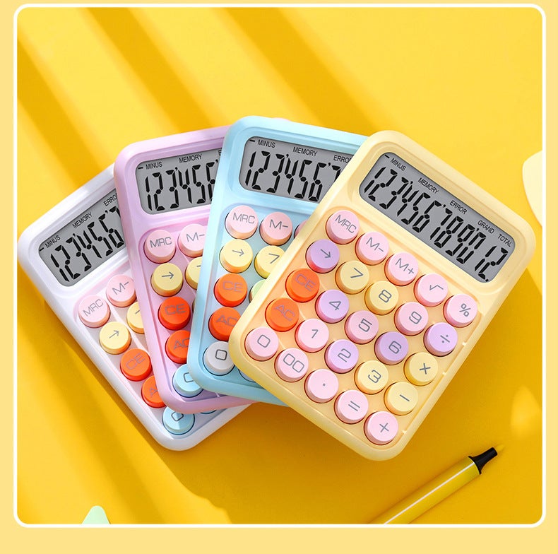 Color Mechanical Keyboard Calculator Dopamine Color High-Looking Internet Celebrity Office Computer Financial Special Calculator - Image 2