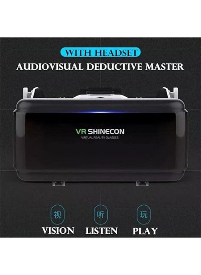 Original VR Virtual Reality 3D Glasses Case Stereo VR Google Cardboard Headset Headset for iOS Android Smartphone Wireless Joystick - Image 3